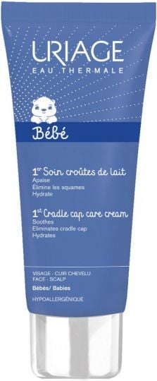 Uriage  Bebe 1st Успокояващ бебешки крем при крусти (млечни корички)   40 ml