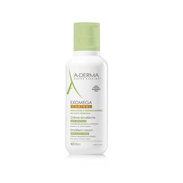 A-DERMA Exomega Control emollient face and body cream for very dry and atopic skin 400 ml BR.