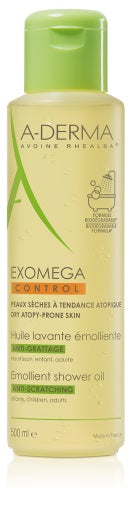 A-DERMA Exomega Control cleansing emollient bath oil for children and adults 500 ml BR.