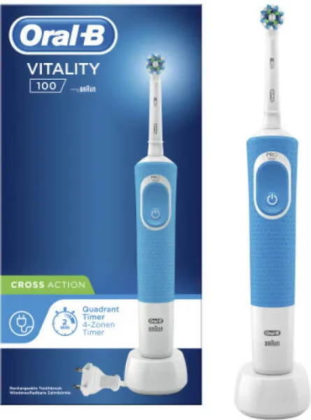 Oral-B ел. четка за зъби Vitality 100 Cross Action Blue със зарядно