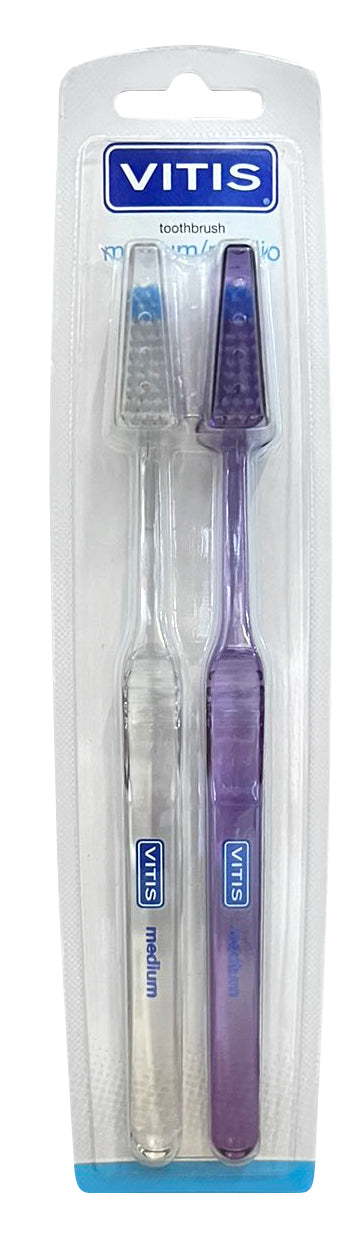 DENTAID toothbrush VITIS MEDIUM DOUBLE 2 pcs. blister