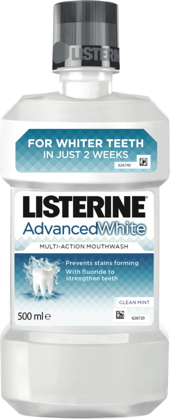 Listerine Mouthwash Advanced White; 500 ml