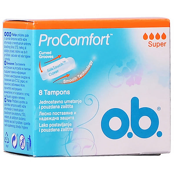 O.B. дамски тампони  Pro comfort Super  8 бр. кутия