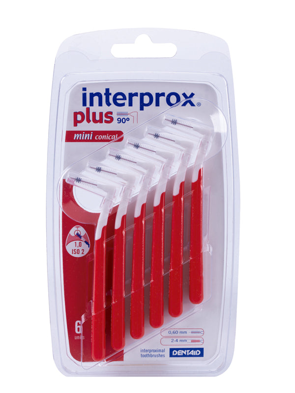 DENTAID interdental toothbrushes INTERPROX PLUS 2G mini conical 1.0mm, 6 pcs. blister