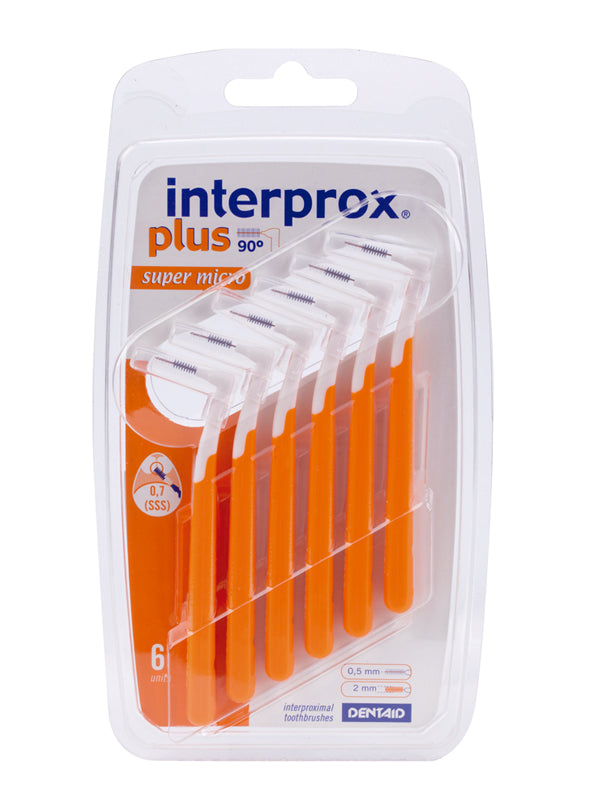 DENTAID interdental toothbrushes INTERPROX PlUS 2G supermicro 0.7mm, ISO 1 ; 6 pcs. blister