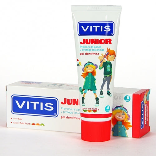 DENTAID гел паста за зъби VITIS Junior Tutti Frutti за деца над 6 год.  75 ml