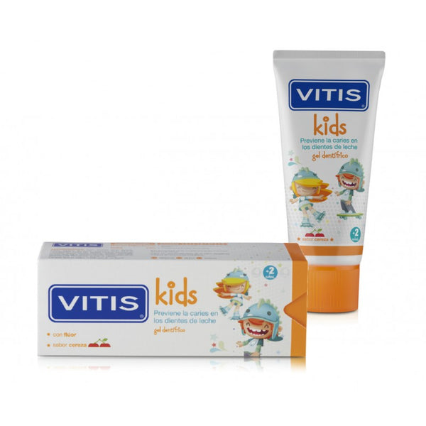 DENTAID гел паста за зъби VITIS Kids Cherry за деца от 2 до 6 год.  50 ml