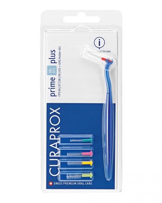 Curaprox interdental toothbrushes CPS MIXED 06-011 with holder 451 5 pcs.