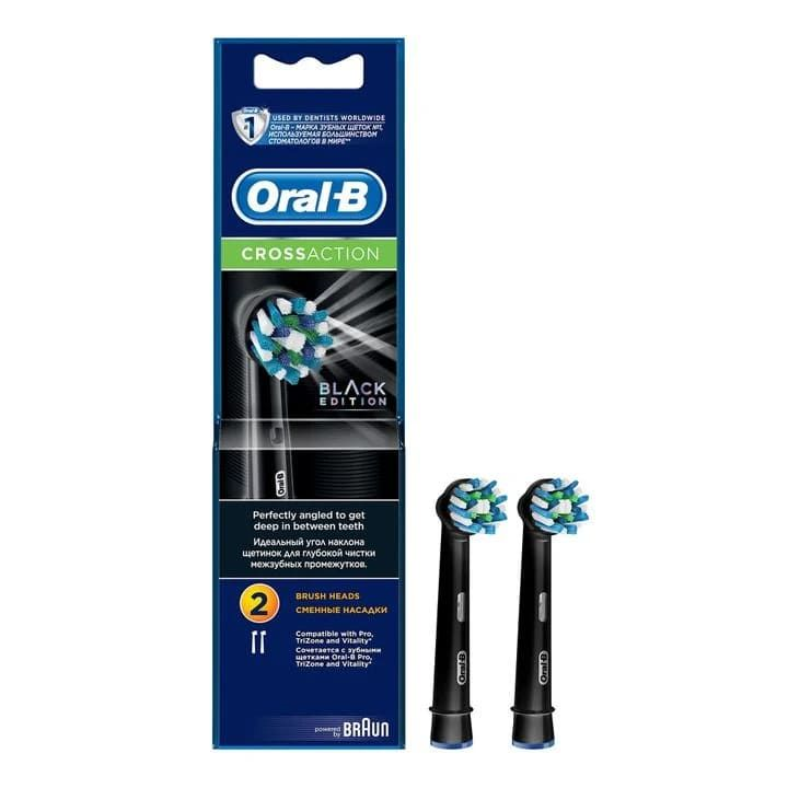 Oral-B наконечник за ел. четка черен Cross Action 2 бр. блистер