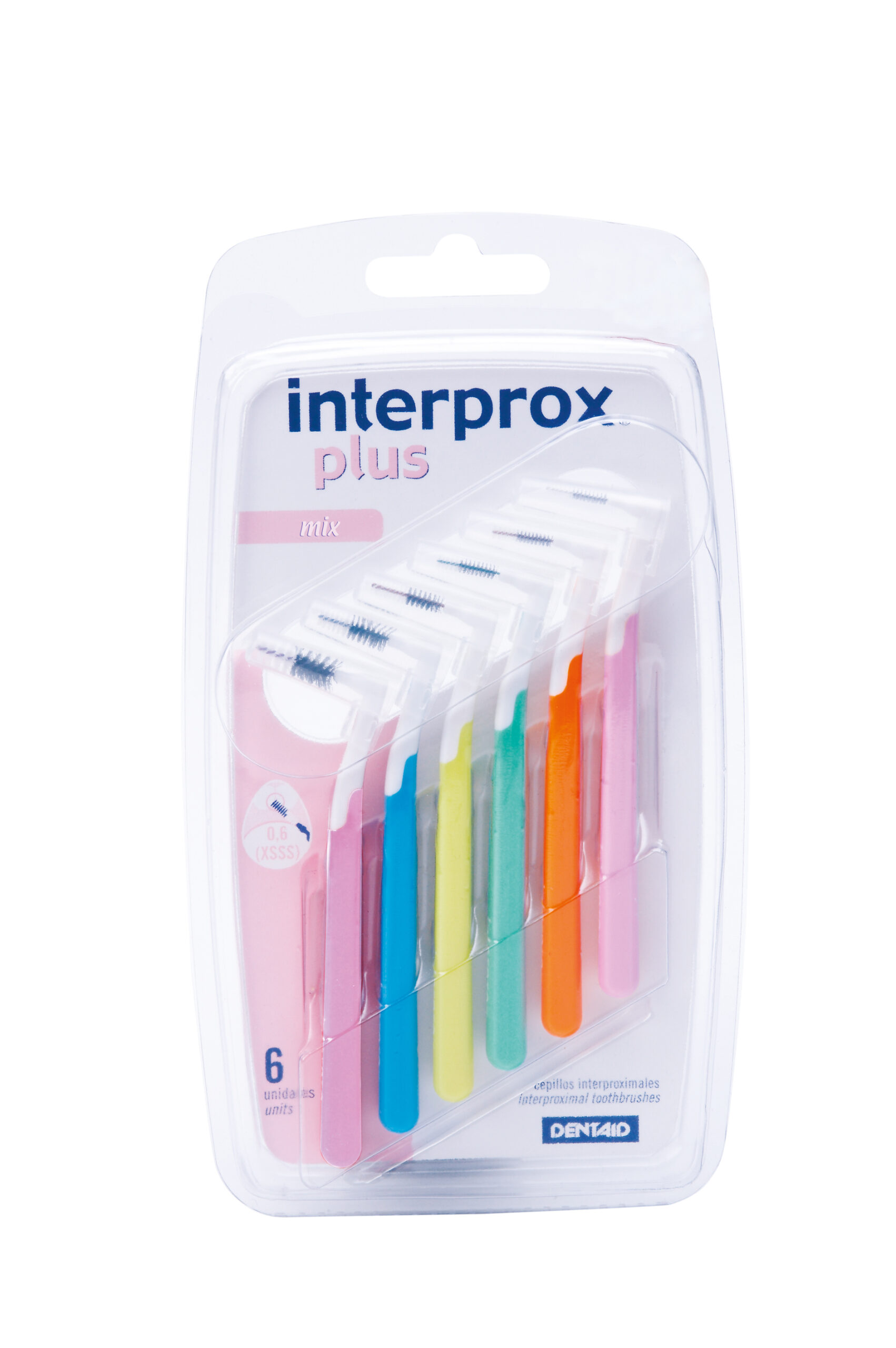 DENTAID интердентални четки за зъби INTERPROX PLUS 2G mix 6 бр. блистер