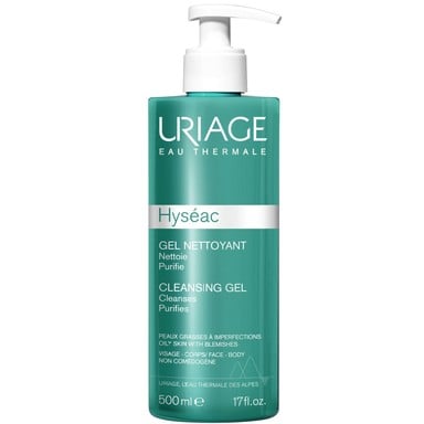 Uriage  Hysеac измиващ гел за лице за комбинирана и мазна кожа   500 ml