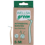 Wellsagreen Интердентални четки за зъби от бамбук M 1,0 mm