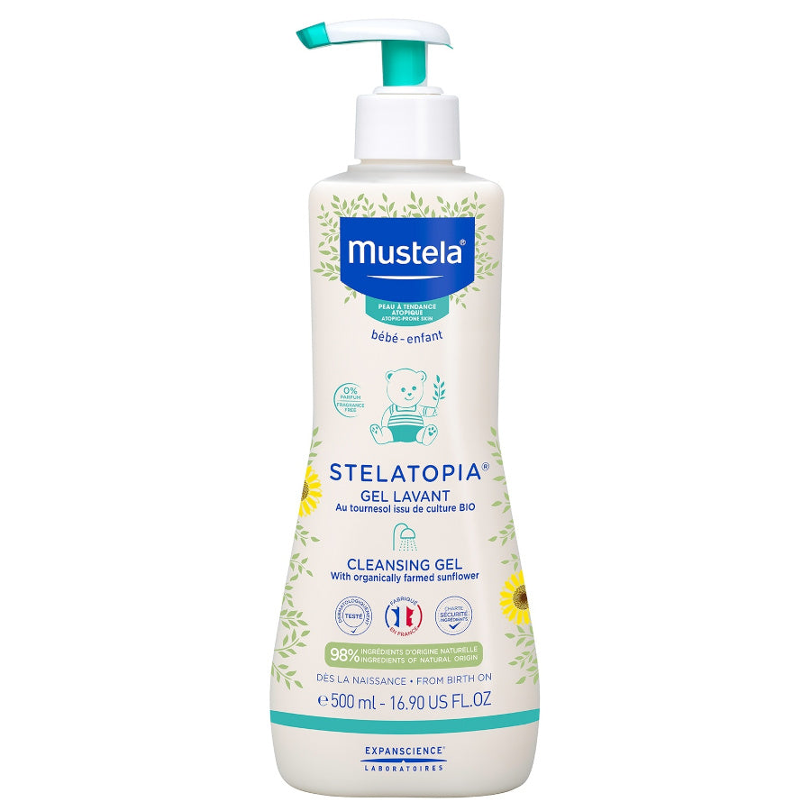 Mustela почистващ гел Stelatopia за атопична кожа 500 ml