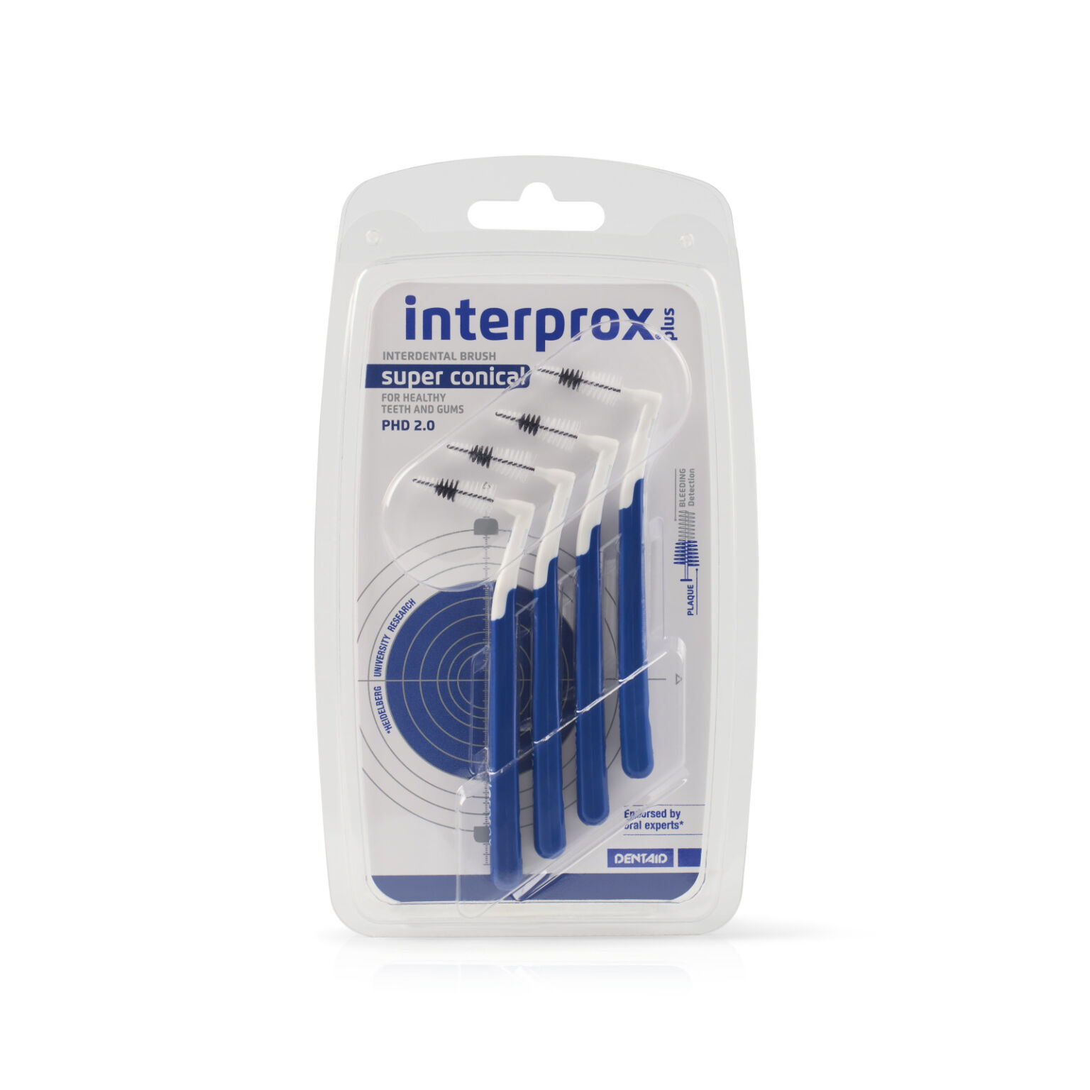 DENTAID интердентални четки за зъби INTERPROX PLUS 2G superconical NEW 2.0 mm 4 бр. блистер