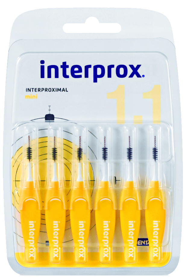 DENTAID интердентални четки за зъби INTERPROX 4G mini NEW 1.4 mm, 6 бр. блистер