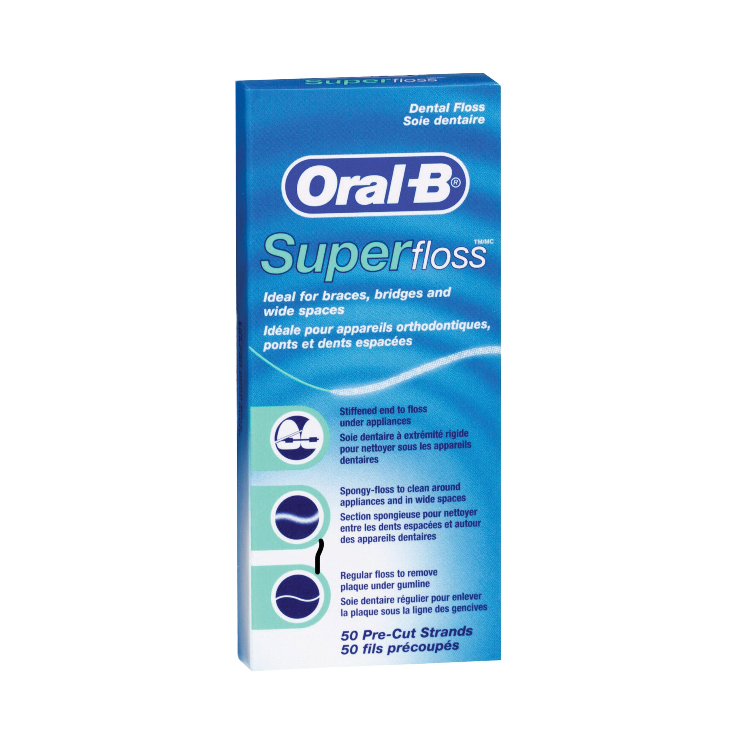 Oral-B конец за зъби Super Floss 50 бр. предварително нарязан