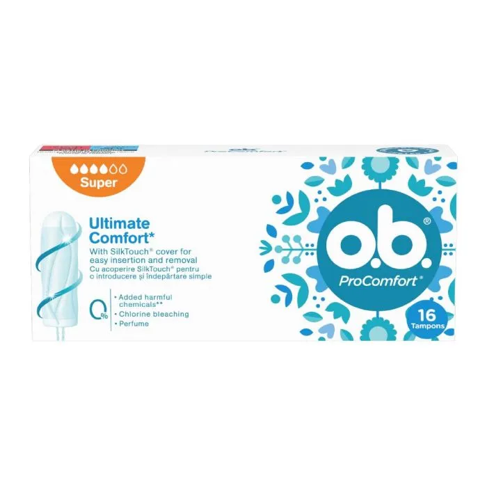 O.B. дамски тампони  Pro Comfort Super plus  16 бр. кутия
