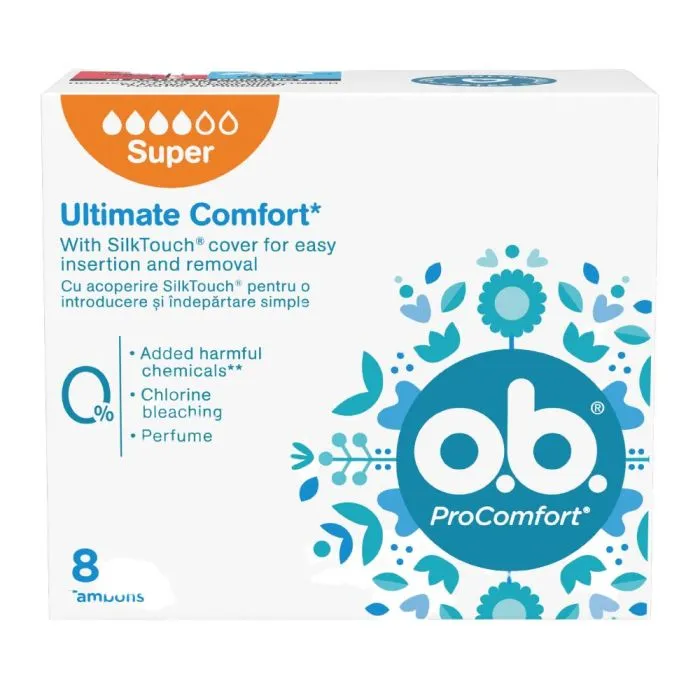 O.B. дамски тампони  Pro comfort Super  8 бр. кутия