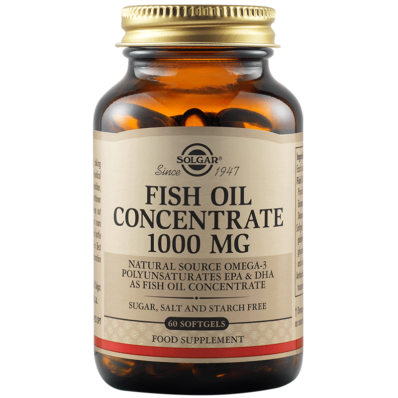 SOLGAR  концентрирано рибено масло, 1000 mg, меки капс. x 60 броя