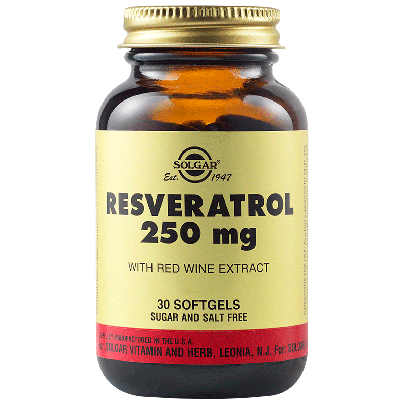 SOLGAR  ресвератрол, 250 mg, капсули Х 30 броя