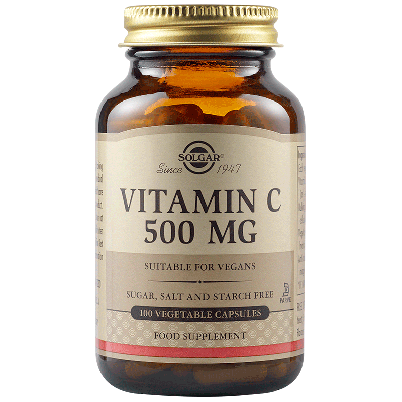 SOLGAR  витамин С, 500 mg, капсули x 100 броя