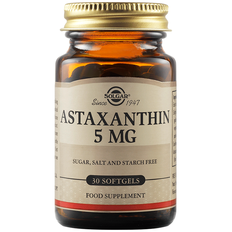 SOLGAR  атаксантин, 5 mg, капсули x 30 броя