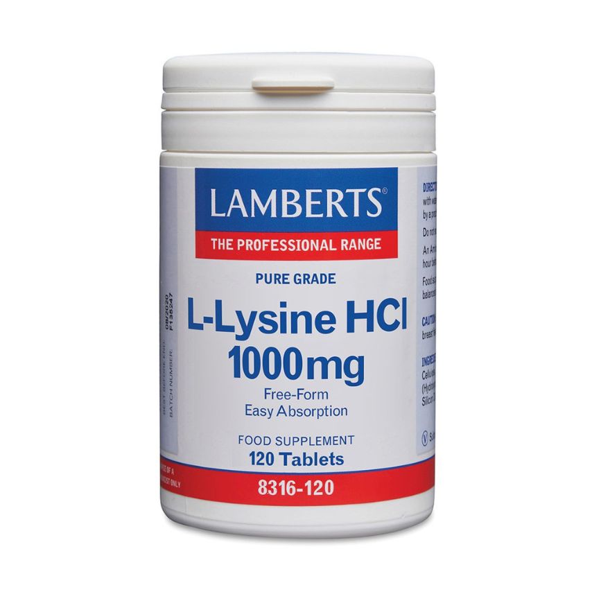 LAMBERTS L-Лизин 1000 mg, табл. x 120 бр.
